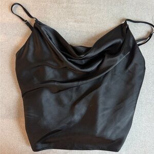 Dress Forum Black Satin Camisole